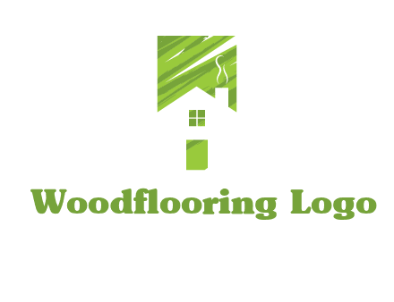 house in a rectangle logo