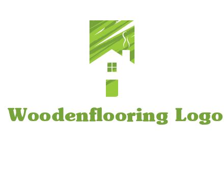house in a rectangle logo