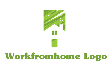 house in a rectangle logo