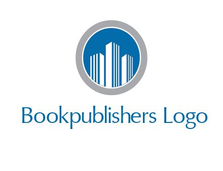 building in circle real estate logo