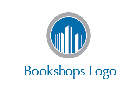 building in circle real estate logo