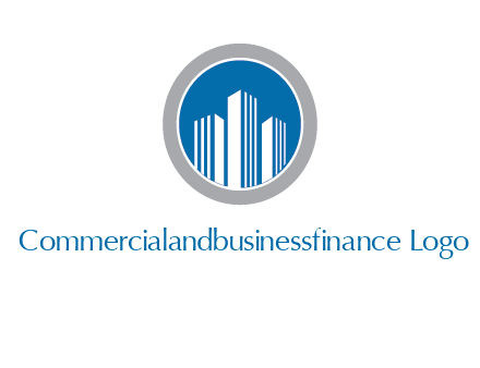 building in circle real estate logo