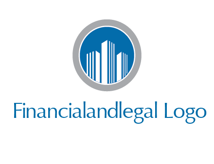 building in circle real estate logo