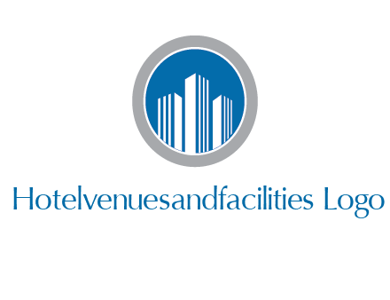 building in circle real estate logo