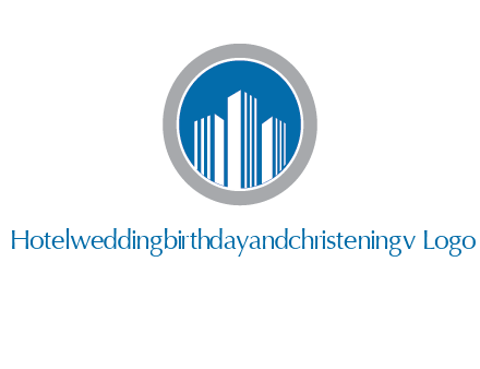 building in circle real estate logo