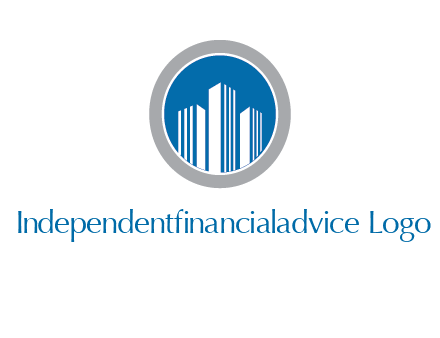building in circle real estate logo