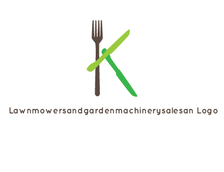 letter K with knives and fork