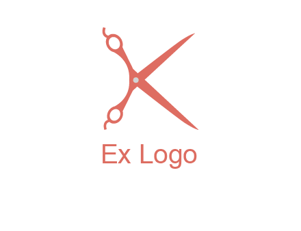 letter K with scissors