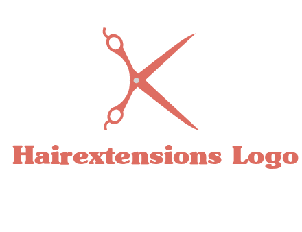 letter K with scissors