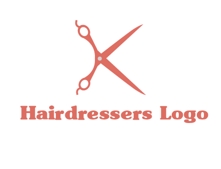 letter K with scissors