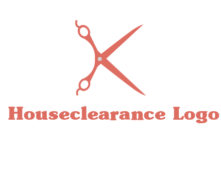 letter K with scissors