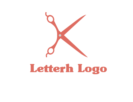 letter K with scissors