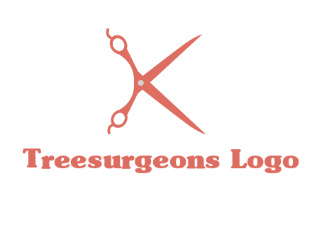 letter K with scissors