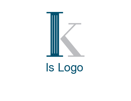 letter K with a column