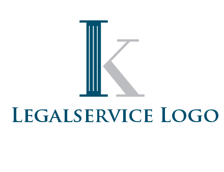 letter K with a column