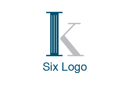 letter K with a column
