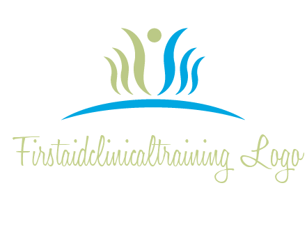 people icon of swooshes and circle