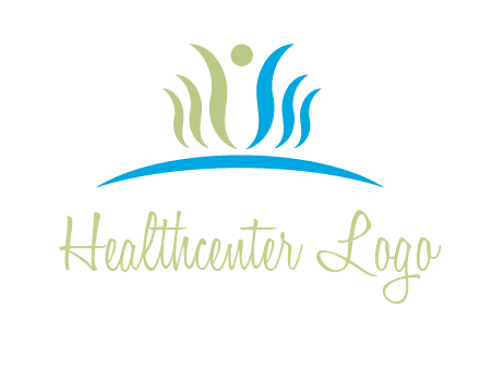 people icon of swooshes and circle