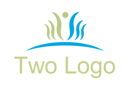 people icon of swooshes and circle