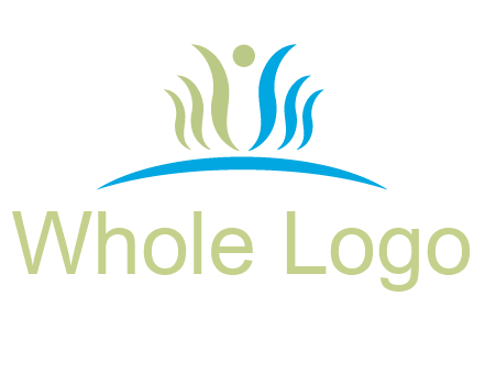 people icon of swooshes and circle