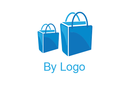 3D shopping bag logo