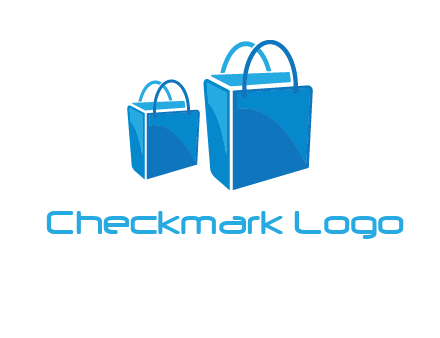 3D shopping bag logo