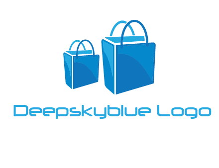 3D shopping bag logo
