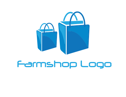 3D shopping bag logo