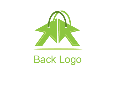 two arrows with bag handle symbol