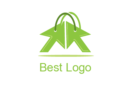 two arrows with bag handle symbol