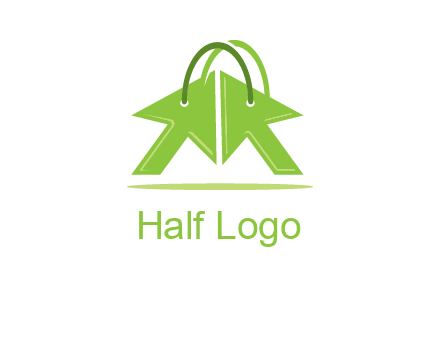 two arrows with bag handle symbol
