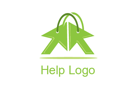 two arrows with bag handle symbol