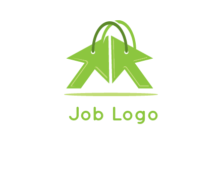 two arrows with bag handle symbol
