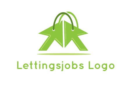 two arrows with bag handle symbol