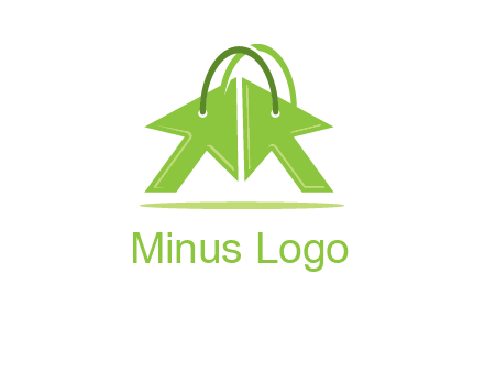 two arrows with bag handle symbol