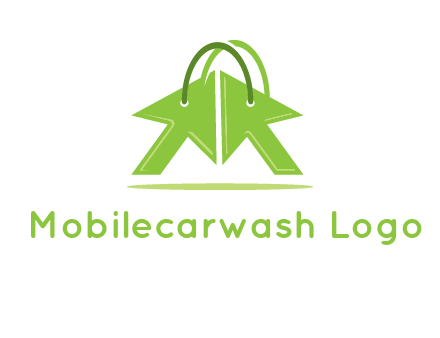 two arrows with bag handle symbol