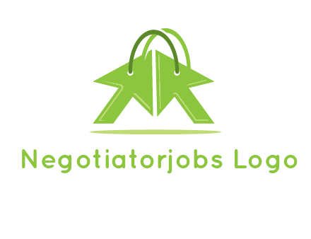 two arrows with bag handle symbol