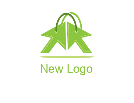 two arrows with bag handle symbol