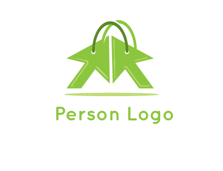 two arrows with bag handle symbol