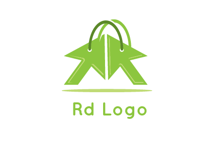 two arrows with bag handle symbol