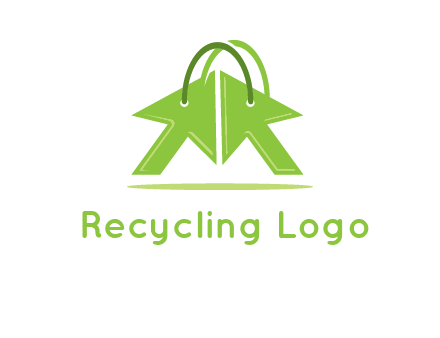 two arrows with bag handle symbol