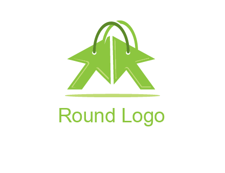 two arrows with bag handle symbol