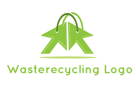 two arrows with bag handle symbol