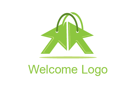 two arrows with bag handle symbol