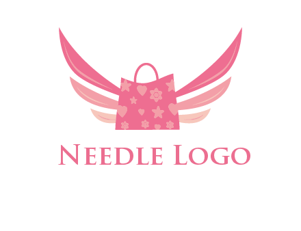 shopping bag with wings logo