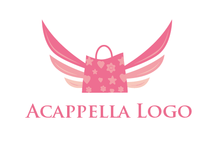 shopping bag with wings logo