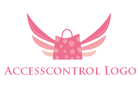 shopping bag with wings logo