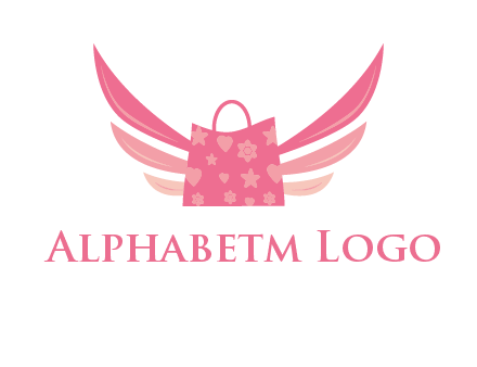 shopping bag with wings logo