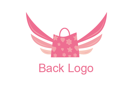 shopping bag with wings logo