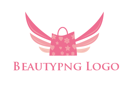 shopping bag with wings logo